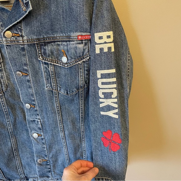 Lucky Brand Totally Lucky Boyfriend Trucker Jacket size large - Picture 6 of 15
